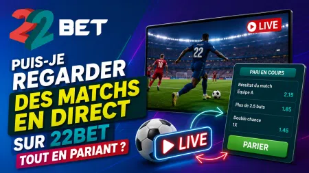 Puis-je regarder des matchs en direct sur 22Bet tout en pariant ?