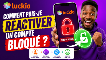 Comment puis-je réactiver un compte Luckia bloqué ?